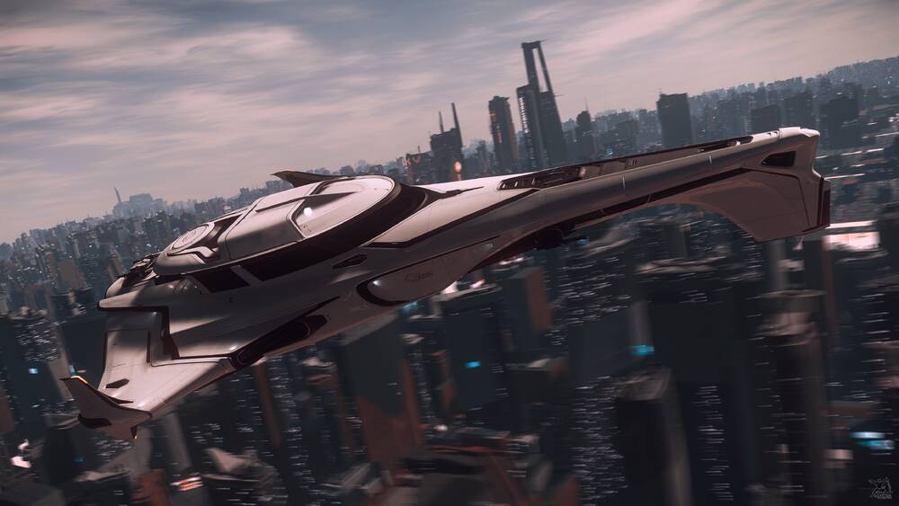 Star Citizen: 400i Cruising through Area17