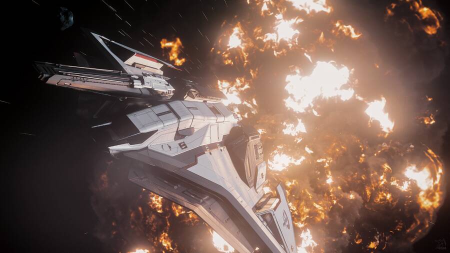 Star Citizen: Cool ships fly away from explosions
