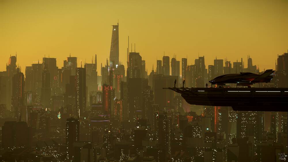 Star Citizen: Area18 at Dusk