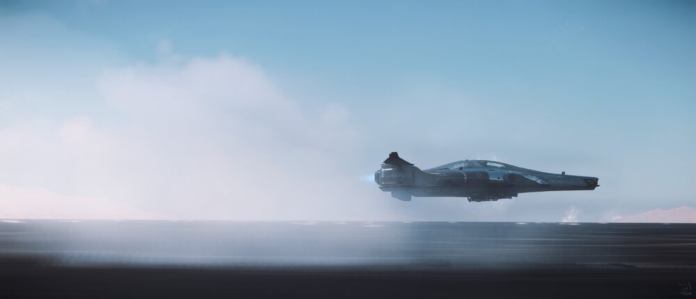 Star Citizen: Racing over a frozen lake