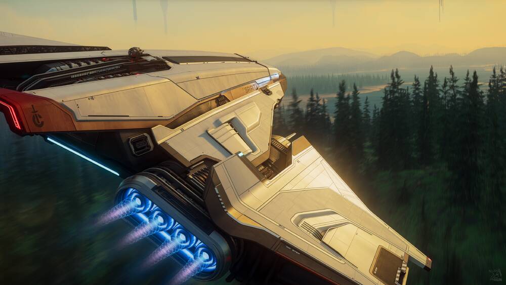 Star Citizen: C1 Spirit Skimming Over Trees