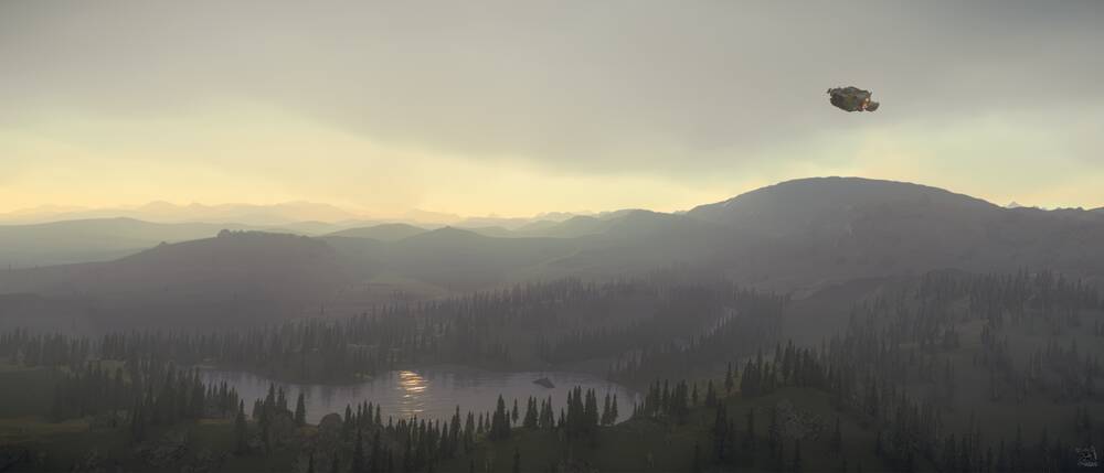Star Citizen: Flying Over Harper's Point