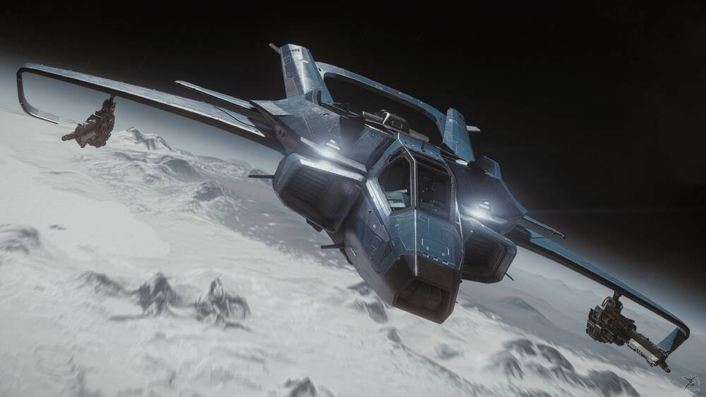 Star Citizen: F7C Hornet MK II Over Euterpe