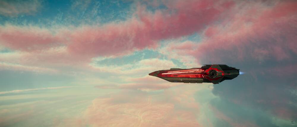 Star Citizen: Carrack in Crusader's Clouds