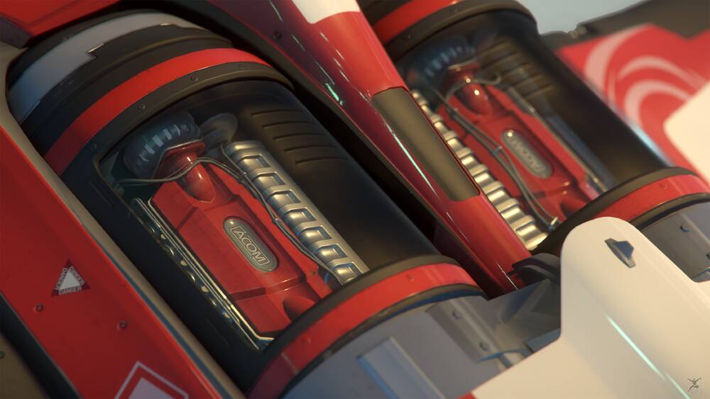 Star Citizen: IAE 2954 Close-Up - M50 Engines