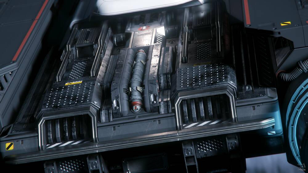 Star Citizen: IAE 2954 Close-Up - Rear end of the Ares Ion