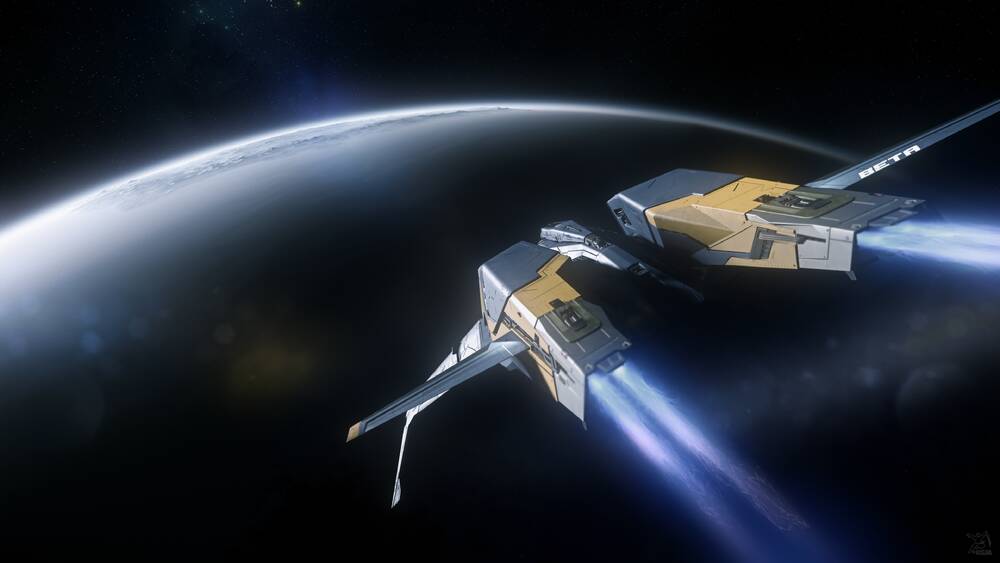 Star Citizen: Mustang Beta over Euterpe