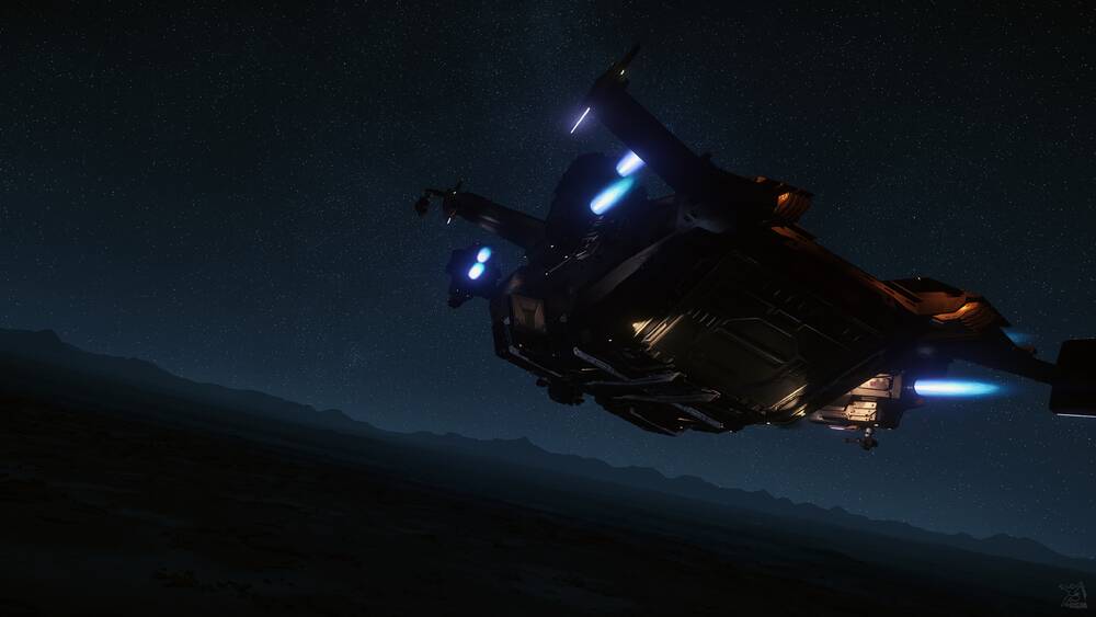Star Citizen: Valkyrie Skimming Over Wala