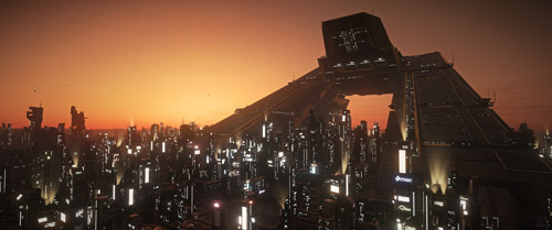 Star Citizen: Lorville at Dusk