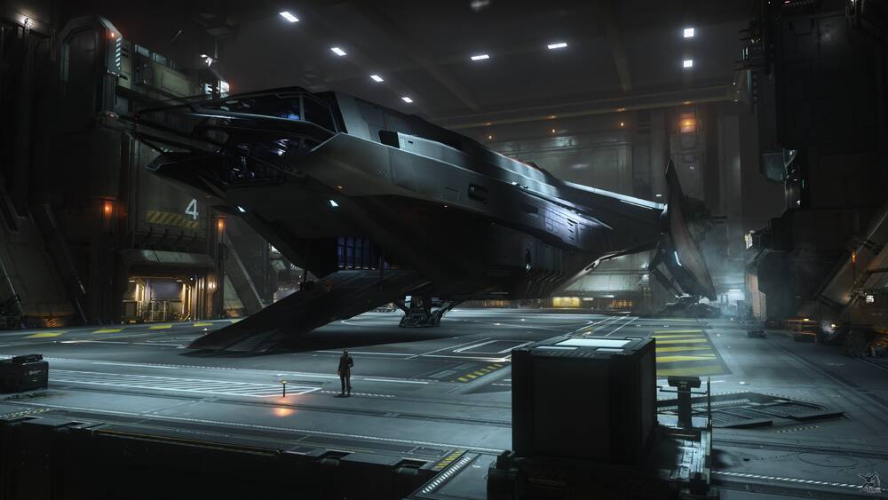 Star Citizen: Carrack in Hangar