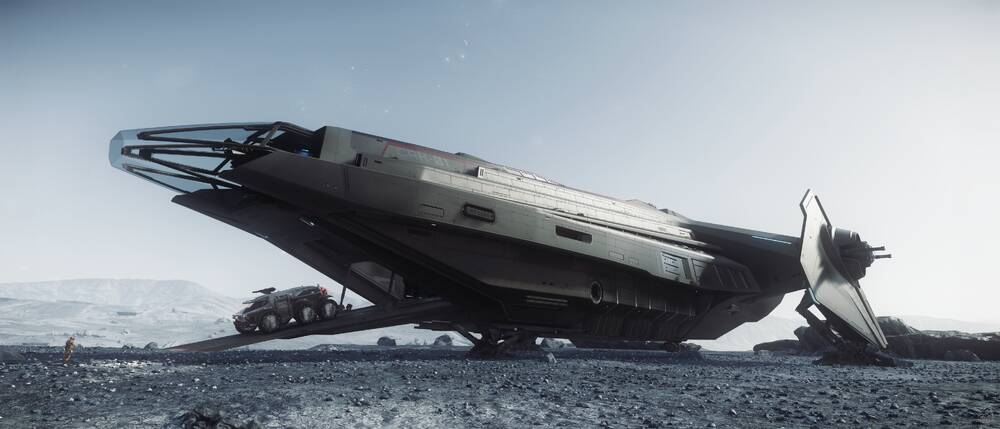 Star Citizen: Carrack Unloading on Lyria