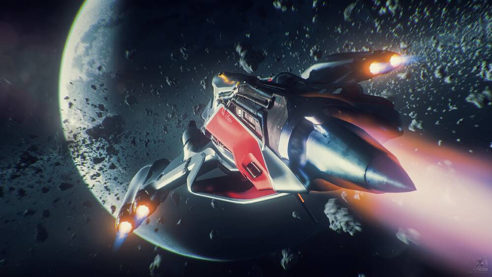 Star Citizen: Wolf at Yela's rings